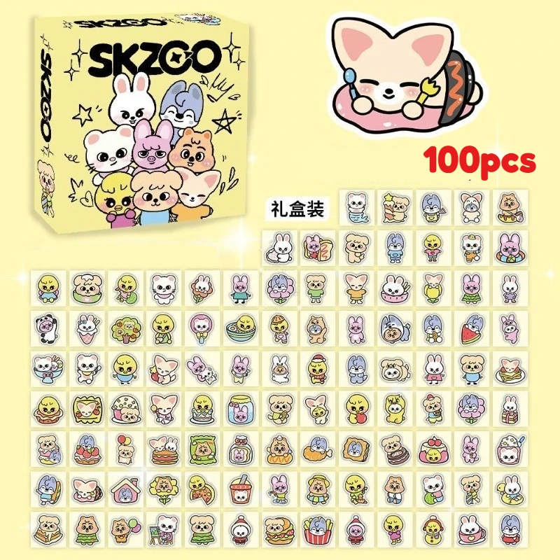 

Наклейки SKZOO Wolf chan Jiniret Leebit: милые аниме-персонажи, креативные стикеры для планировщиков, декоративные наклейки для рабочего стола, сделай сам