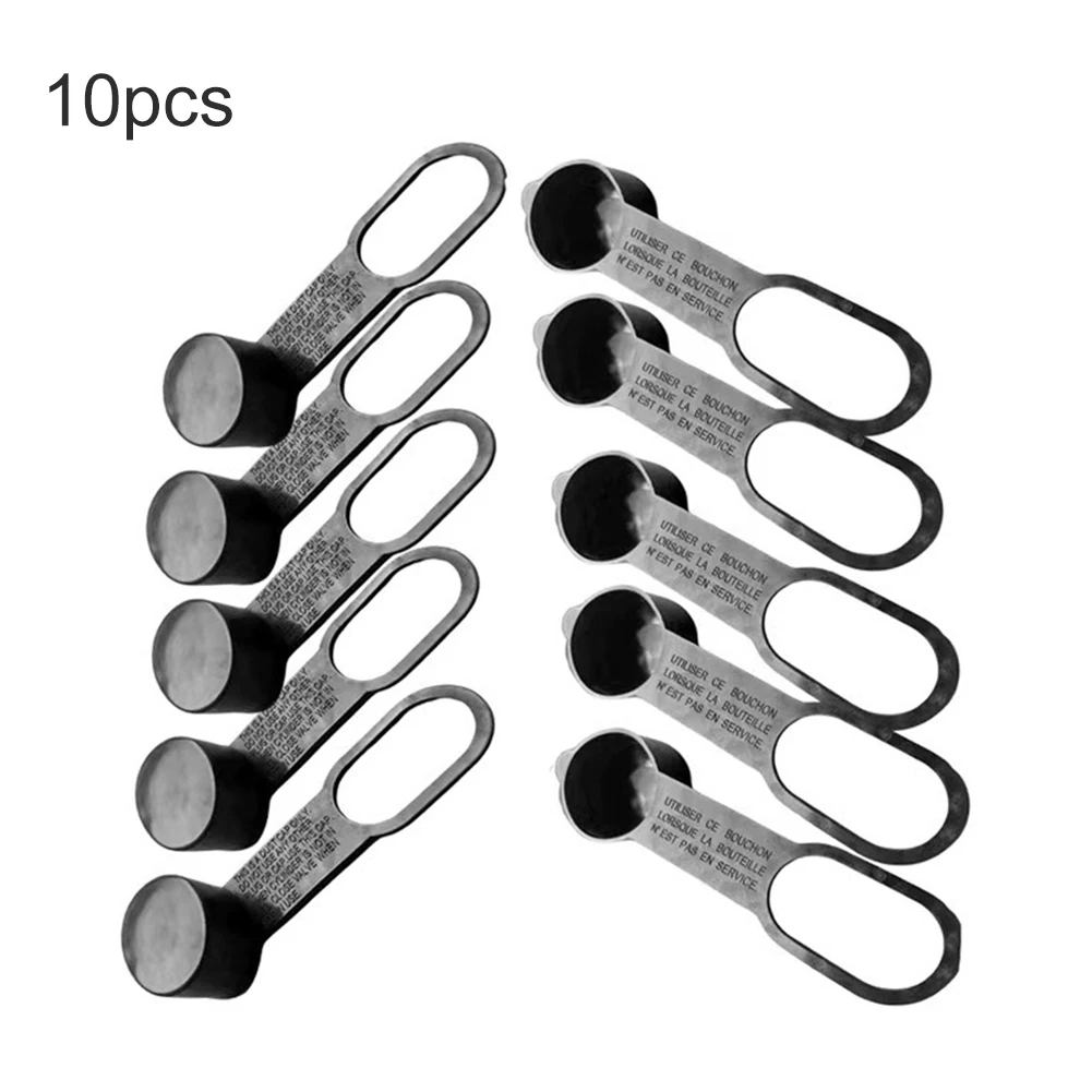 For QCC Propane Adapter Thread Cap Set 10 pcs 1.32 in ID Plastic Dust Cover for Cylinder Valve Sealing and Safety