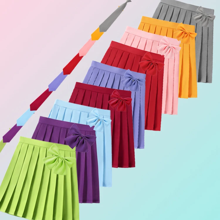 High Waist Anime Pleated Skirt Men Women Spring Autumn School Uniform COS Class Uniform Short Skirt Polyester Fiber