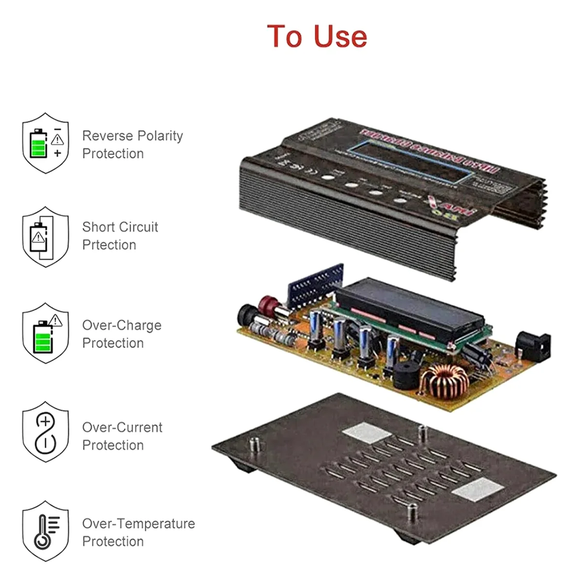 B6 V3 Digital RC Lipo NiMh Bateria Carregador de equilíbrio + AC POWER 12v 5A Adaptador para Rc Drone Car Boat US Plug