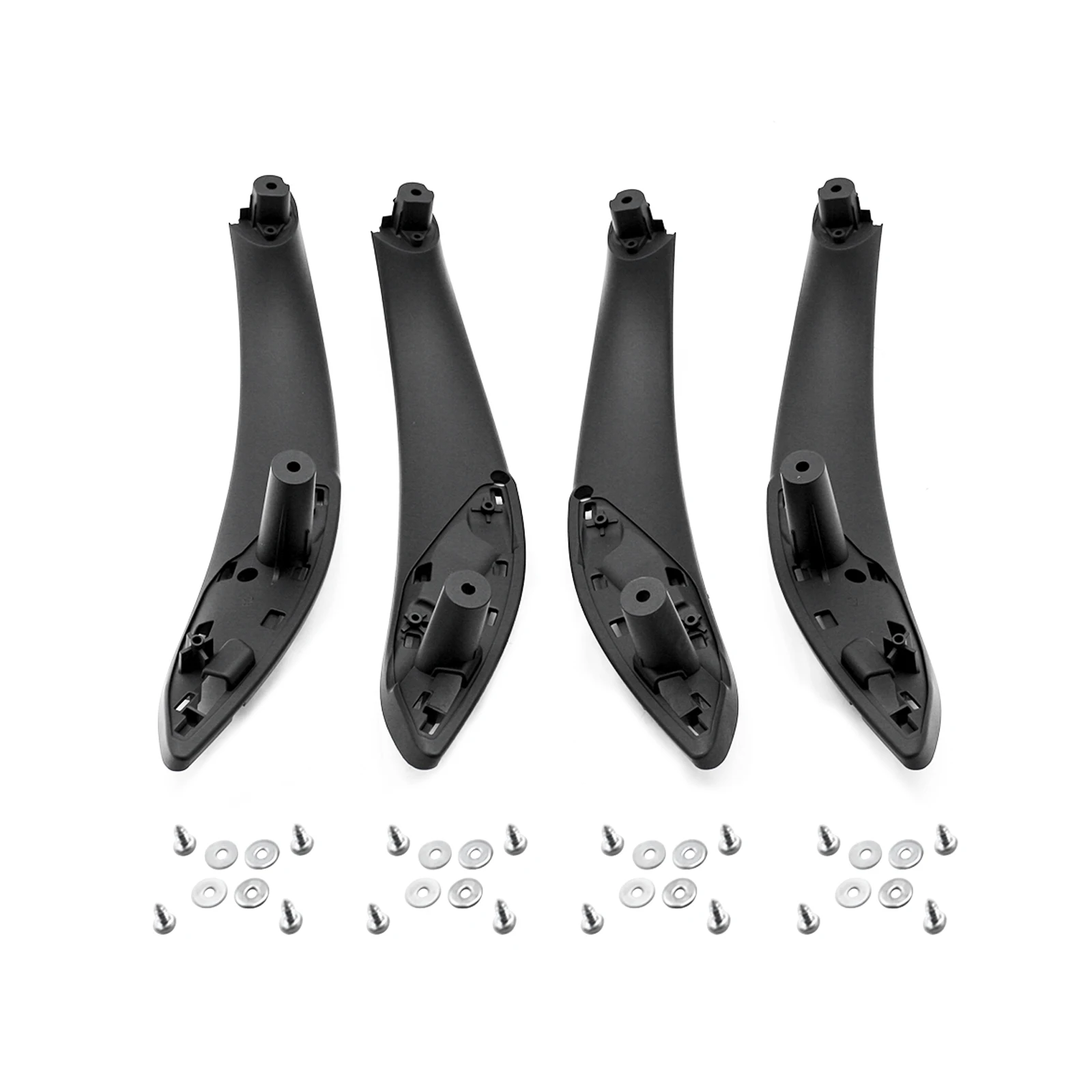 

ZOOMKEY 4Pcs Front Left Right Inner Trim Door Pull Handle Black For BMW F30 F80 F31 51427281465 51427281466 51417279311