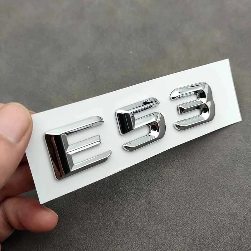 

3D ABS Chrome Car Rear Trunk Badge Decal Letters Sticker Star Logo E53 4matic Emblem For Mercedes AMG E 53 W212 W213 Accessories