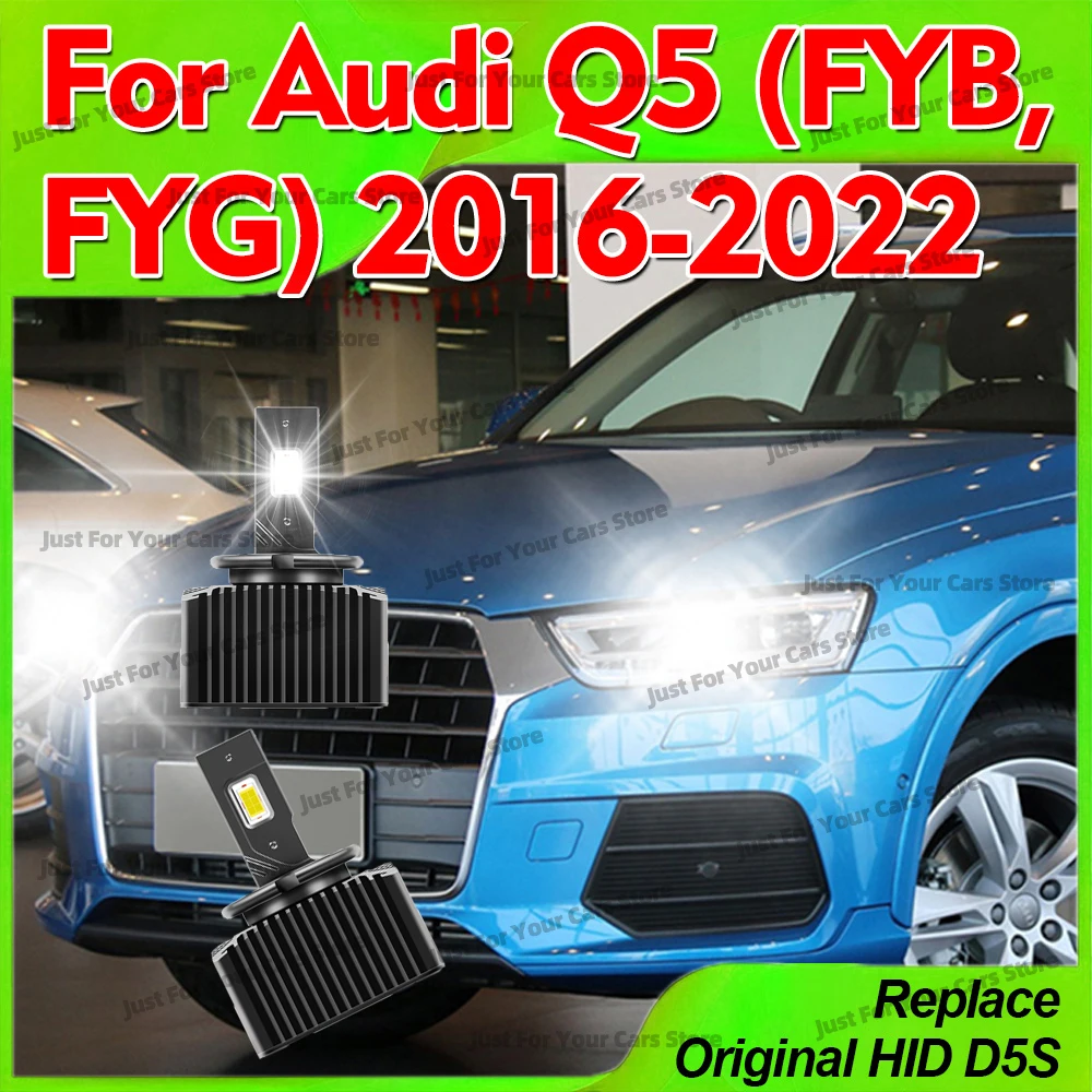 

2x HID-LED CSP 3570 лампы для фар D5S, 30000 лм, для Audi Q5 (FYB, FYG) 2016-2022, Plug&Play