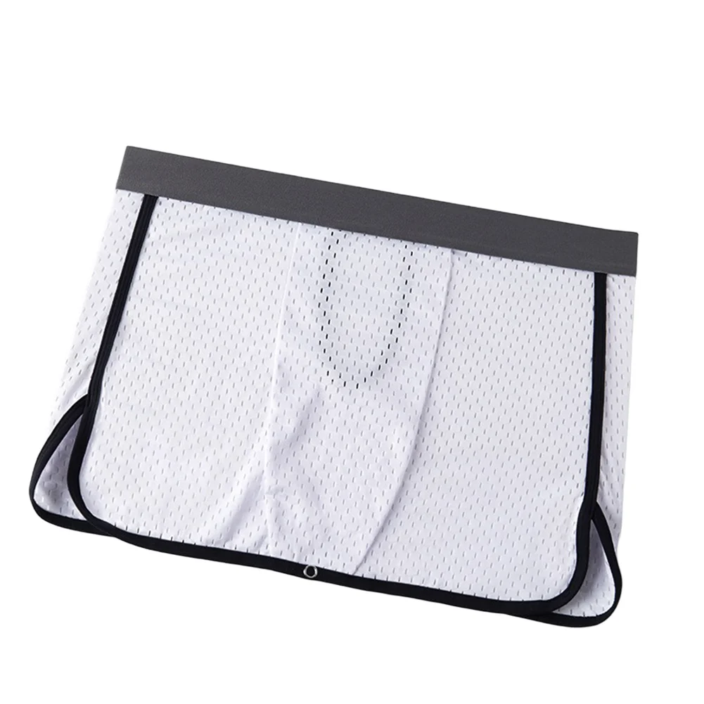 

Мужские летние трусы-боксеры с открытой промежностью, дышащие, сетчатые, с регулируемой застежкой на пуговицах, с U-образным карманом, повседневные домашние шорты