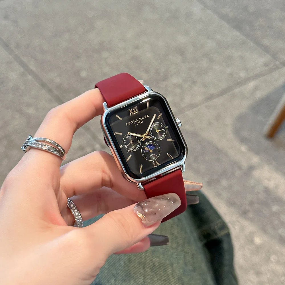 New square light luxury watch design multifunctional casual quartz watch gift for women new ladies watch female gift