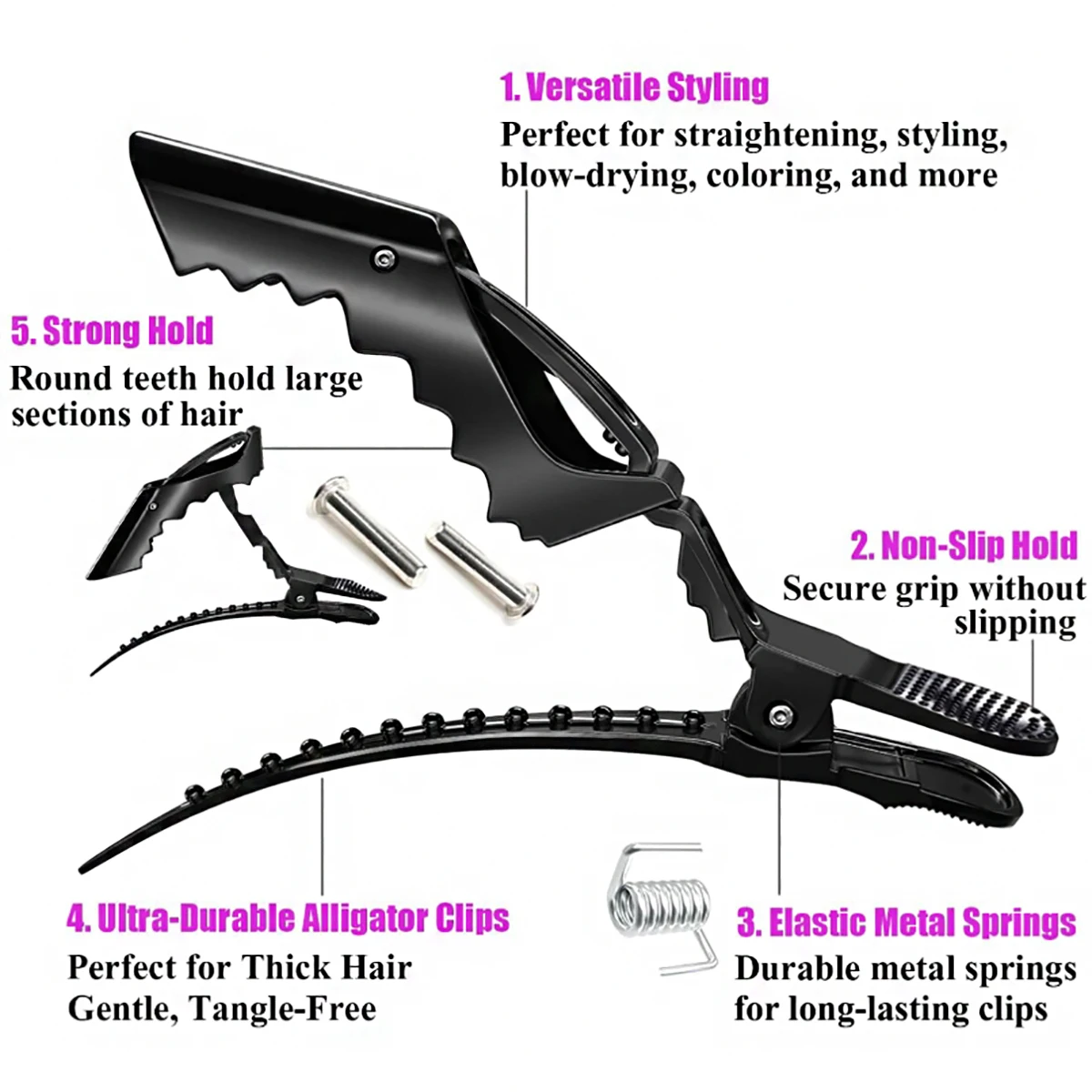 Set sisir rambut lengkap 10 buah, cocok untuk semua jenis rambut, cocok untuk penggunaan di rumah dan salon rambut Khusus untuk wig rambut asli