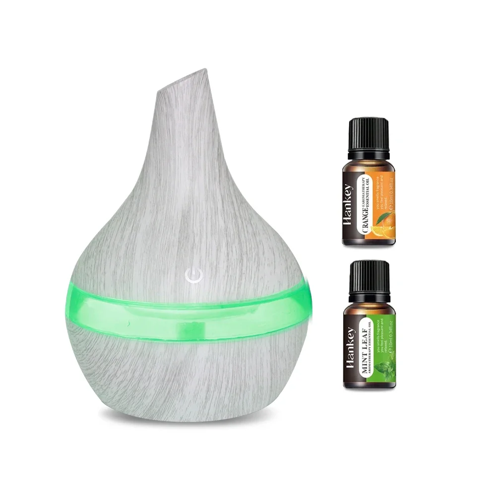 300ml Aromatherapy Diffuser, Cool Mist Humidifier, 2 Essential Oils, Auto Shut Off, Home, Office, Yoga