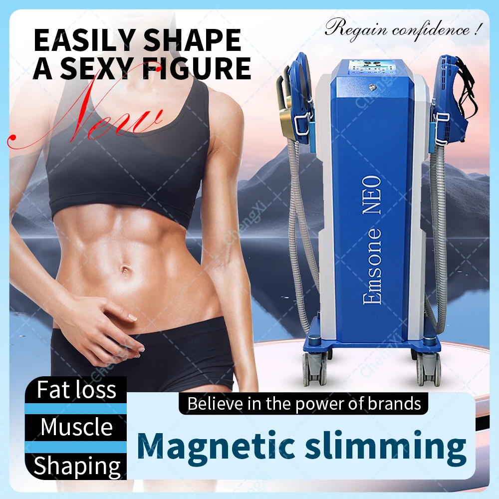 

6500 Вт Радиочастотный аппарат для моделирования тела Профессиональный стимулятор мышц для наращивания Косметическое оборудование с 2 4 5 ручками ﻿