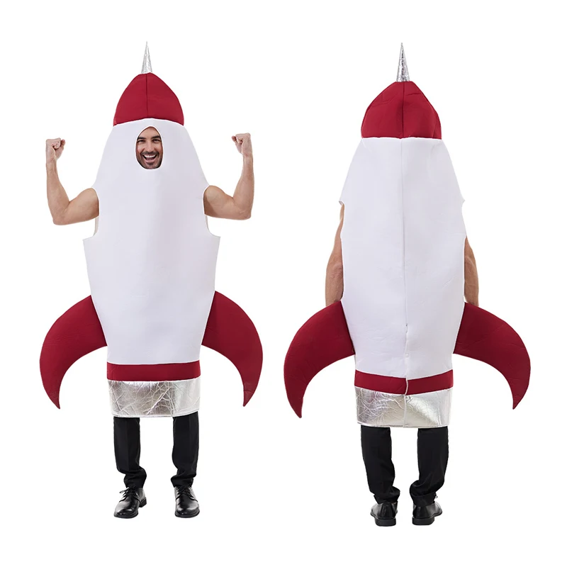 

Rocket Costume Adult Halloween Suit Funny Outfit Men Women Festival Party Cosplay Onesie