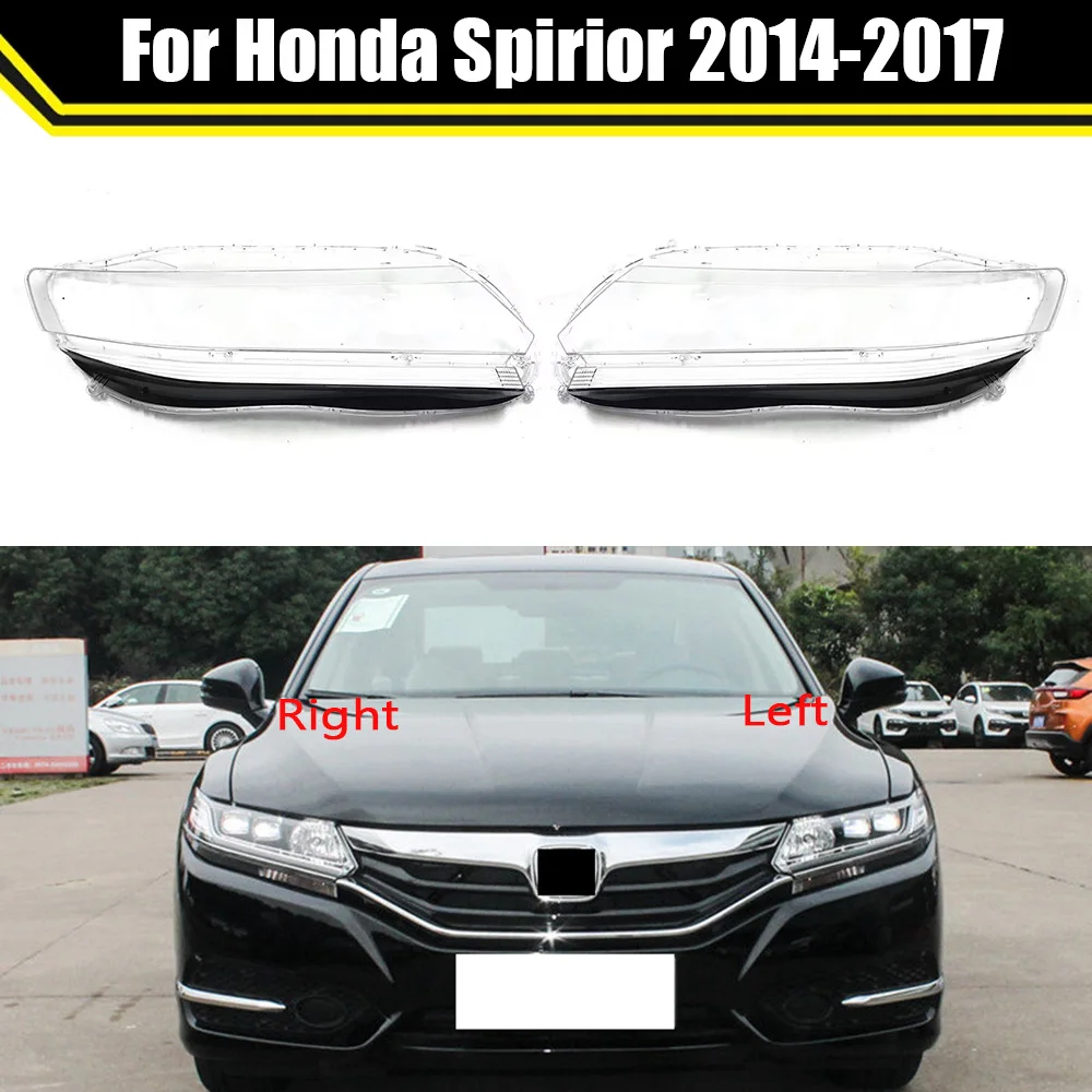 Car Front Headlight Clear Headlamp Transparent Lampshade Lamp Shell Auto Light Lens Cover For Honda Spirior 2014 2015 2016 2017