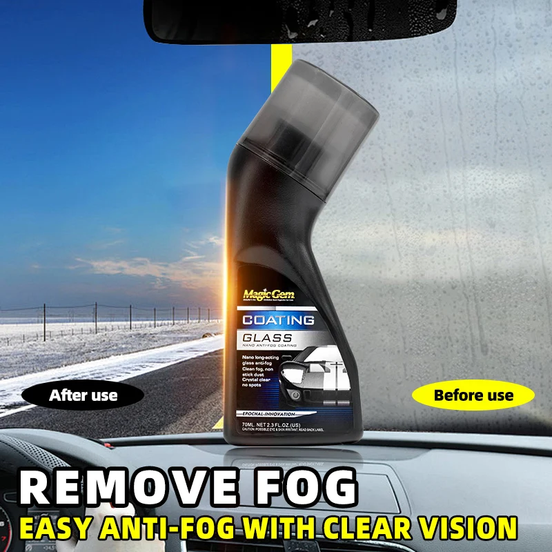 

Противотуманное покрытие MagicGem, спрей для защиты от запотевания лобового стекла автомобиля, противозапотевающий агент для очков заднего вида, водоотталкивающий, непромокаемый