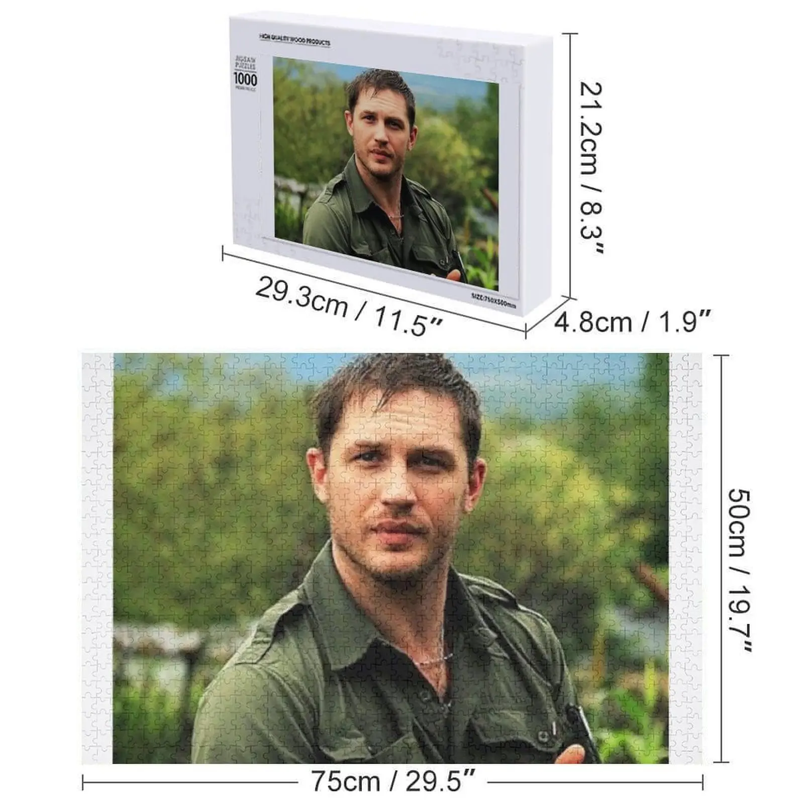 tom hardy Jigsaw Puzzle Personalized Baby Toy Wooden Boxes Puzzle