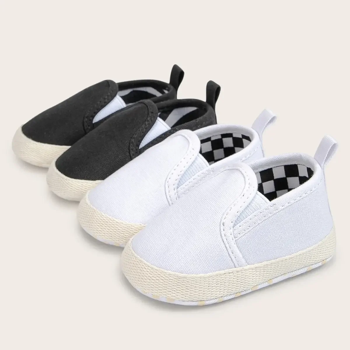 Meckior Sapatos de lona boca rasa para bebê recém-nascido menino e menina, Anti-Slip Soft Cotton Sole, Sapatos infantis Crib