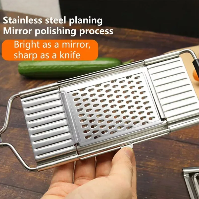 Portable Manual Vegetable Slicer Set, 4 In 1 Multi-purpose Grater, Cheese Carrot Cabbage Shredder Cucumber Potato Cutter Tools