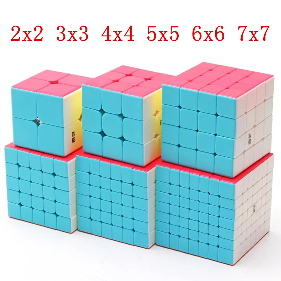Qiyi cubo mágico 2x2 3x3 4x4 5x5 6x6 7x7 8x8 9x9 cubo mágico sem adesivos quebra-cabeça profissional cubo mágico brinquedo crianças presente