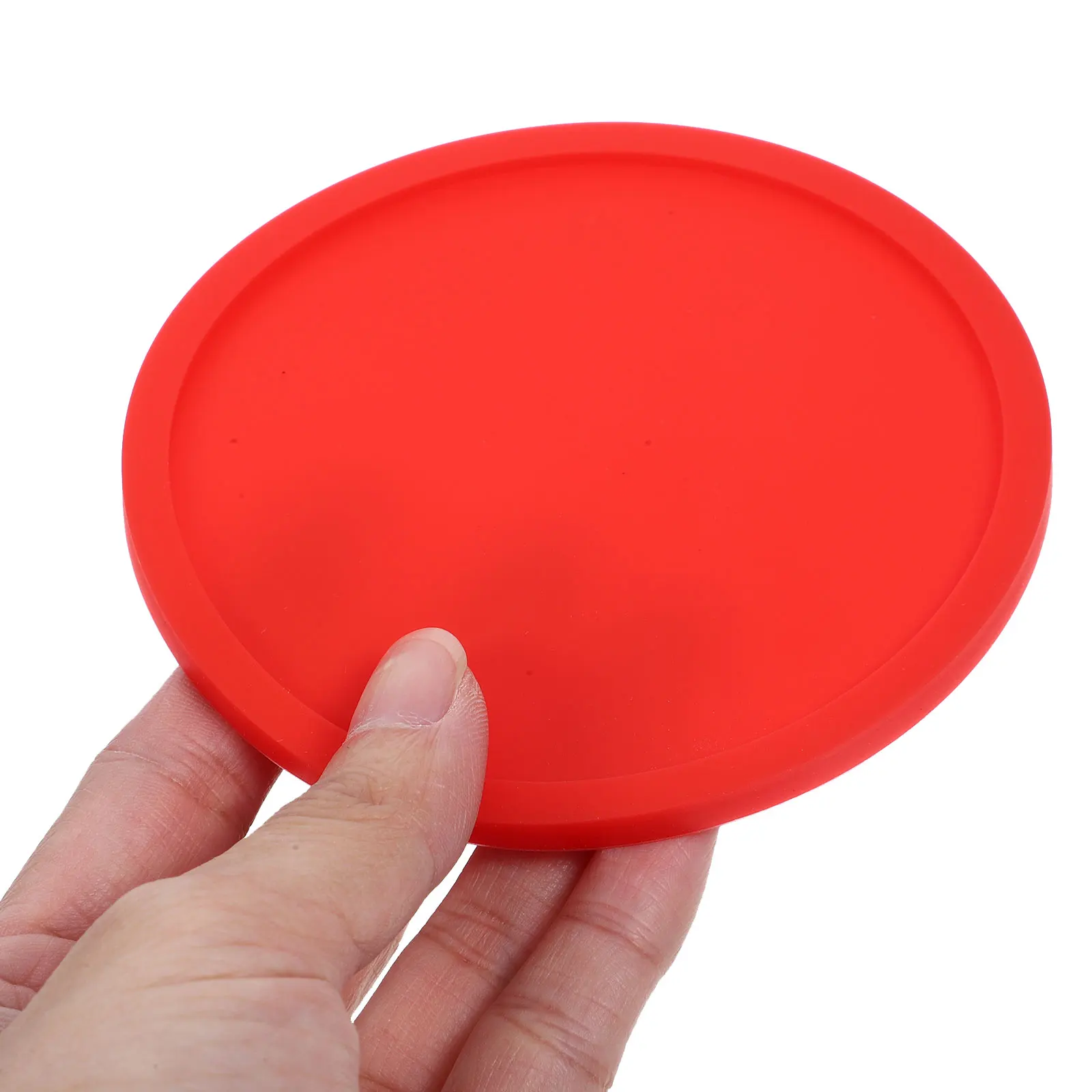 

5pcs Silicone Cup Coasters Food Grade Heat Resistant Non-Slip Drink Mats Mug Glass Bottle Pad Home Placemat Red