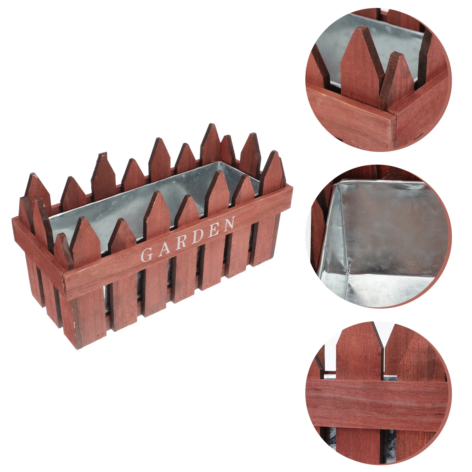 1 قطعة سياج خشبي اناء للزهور أنيق جوفاء الإبداعية حاوية النباتات اتقان غرامة تفاصيل حساسة تأثير ديكور جيد