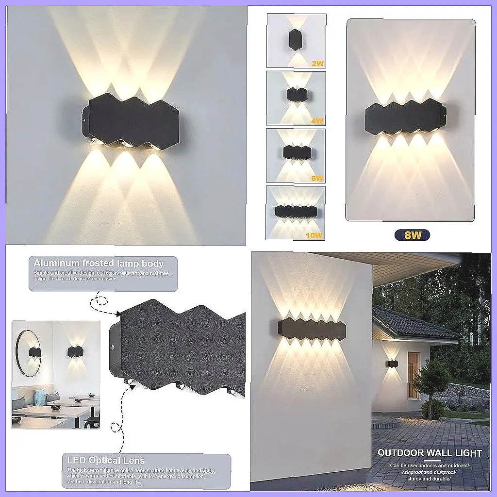 

Алюминиевый светодиодный настенный светильник Chillgio, IP55, водонепроницаемый, AC86-265V, для наружного и внутреннего освещения сада, лестниц, ночного освещения, уличный настенный светильник