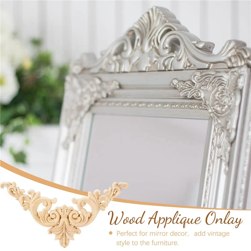 

ABYN-20X Wood Appliques Onlays Decorative Wood Appliques DIY Wood Appliques For Mirror Bed Door Cabinet Wardrobe Furniture