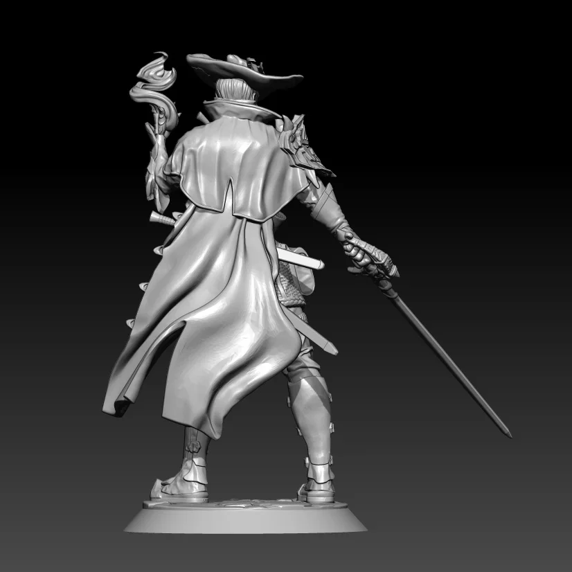 1/24 75mm 1/18 100mm Resin Model Kits Man Warrior Figure Unpainted No Color RW-956