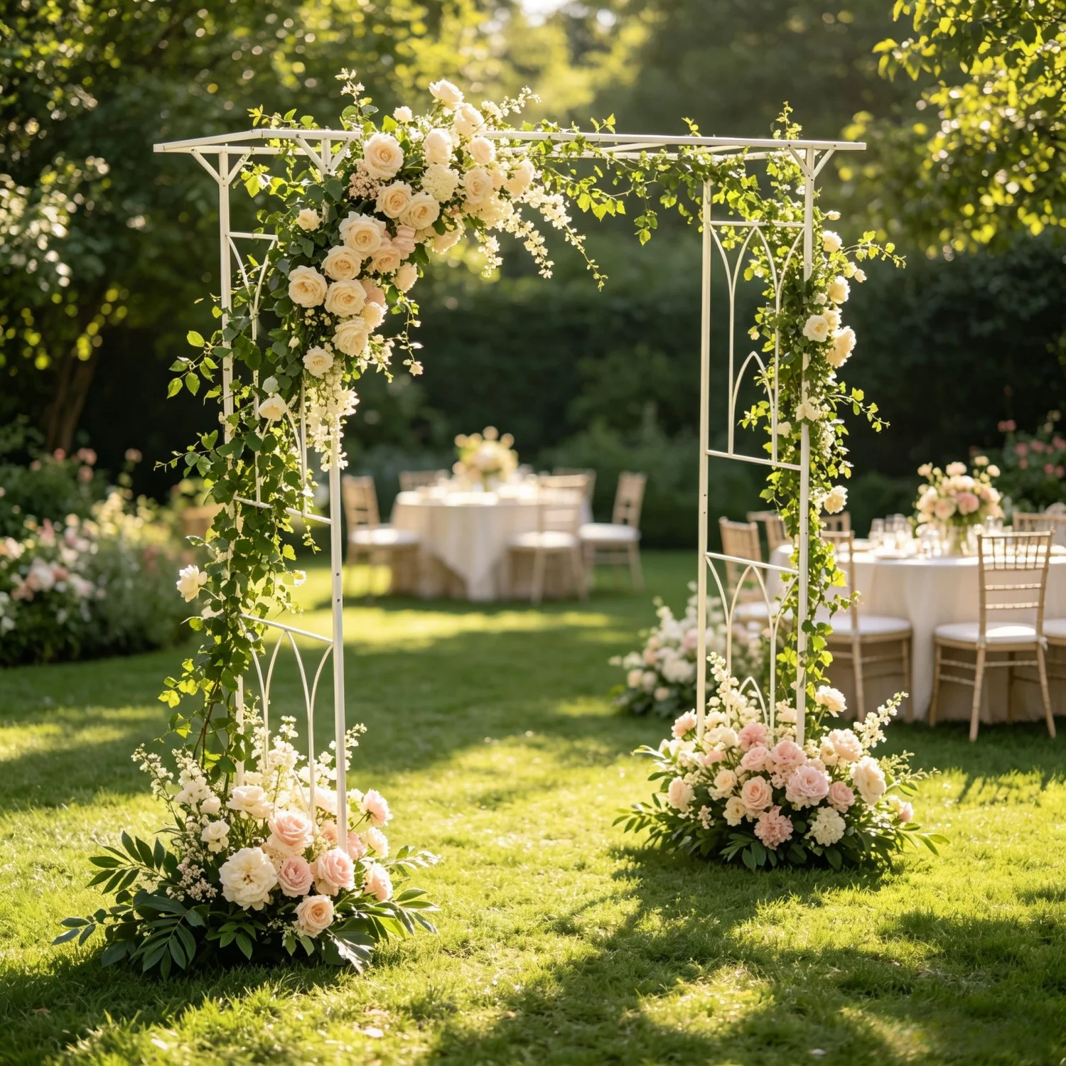 Garden Arbor Arch Archway for Wedding Ceremony Party Garden Trellis for Plant Climbing Wedding Metal Backdrop Stand Garden Decorations Arch