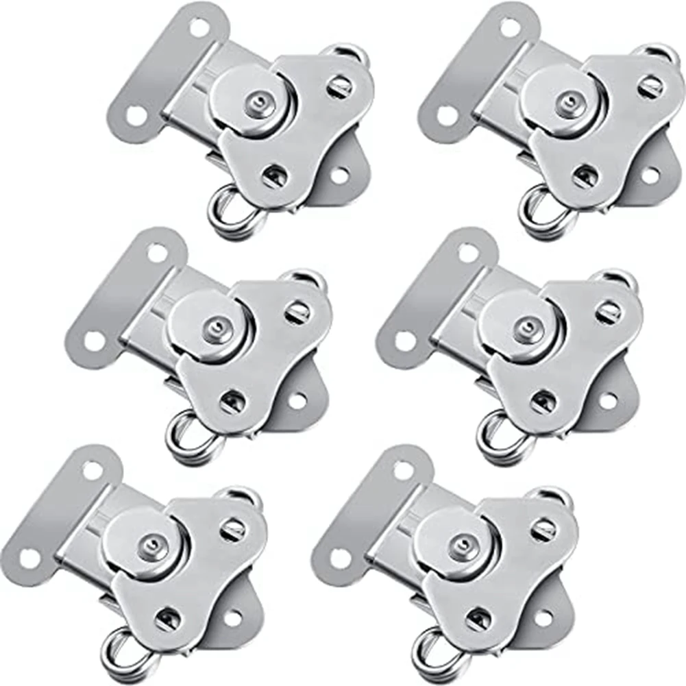 304 Stainless Steel Draw Latch Butterfly with Keeper and Spring Twist Lock for Case, Assembling Boxes, (6 Pieces)