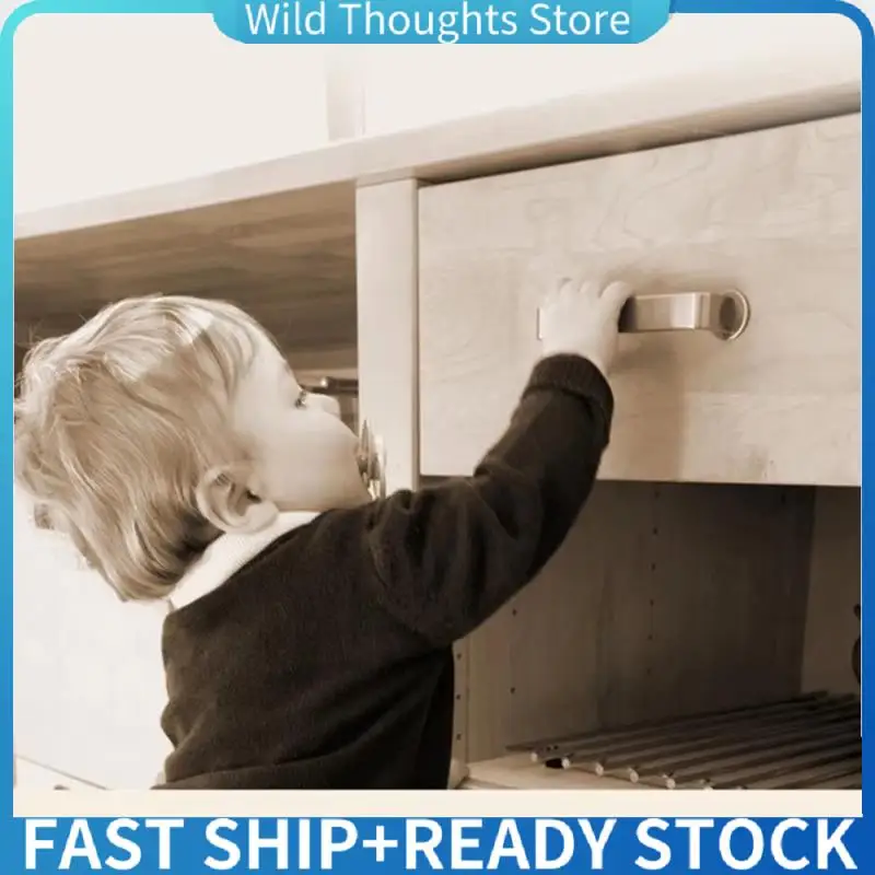 Child Safety Drawer Lock,Double Use Right Angle Cabinet Door Protector, Multi-Function Plastic Buckle For Child Proofing-[Qahk]
