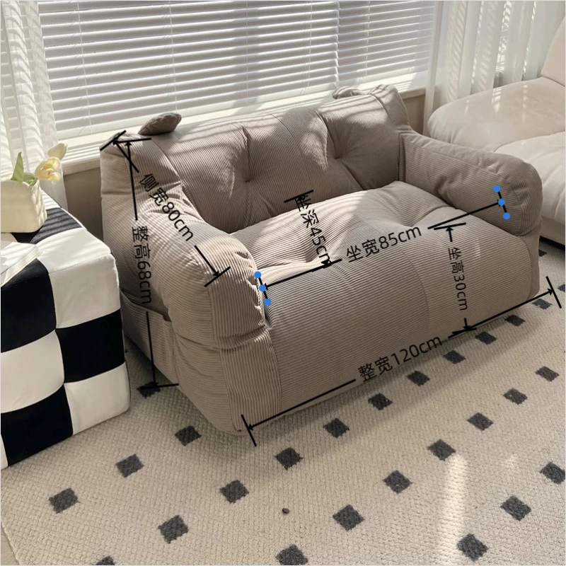 게으름뱅이 소파는 발코니 침실에서 누워서 자고 있을 수 있습니다. 싱글/더블 소형 소파, 임대방, 다다미, 소형 아파트 소파 의자