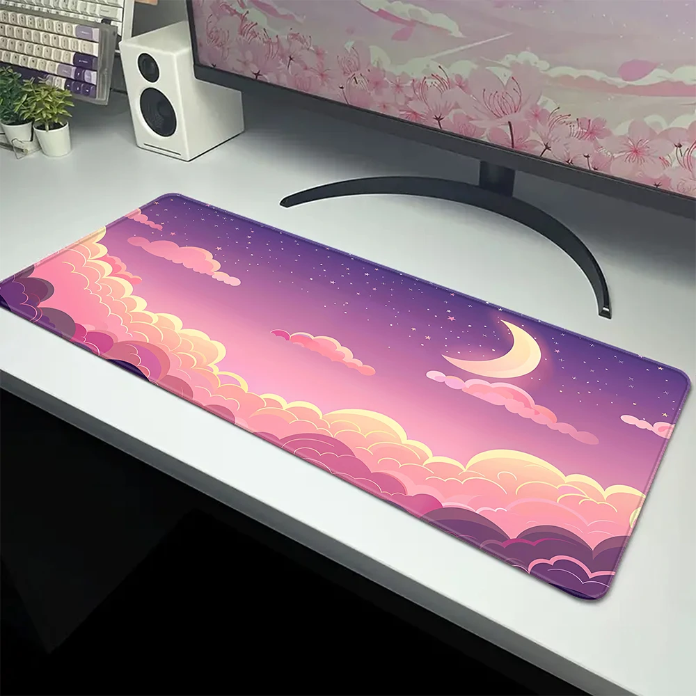 Pink Sky Space Mouse Pad Large Mouse Mat Big Desk Mat Office Laptop Keyboard Mousepad XXL PC Table Carpet Rubber Mouse Pads