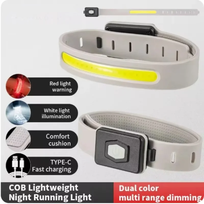 LED Mini Portable Armband Light COB Night Running Wrist Lamp 500LM Outdoor Camping Cycling Rechargeable Safety Warning Lantern