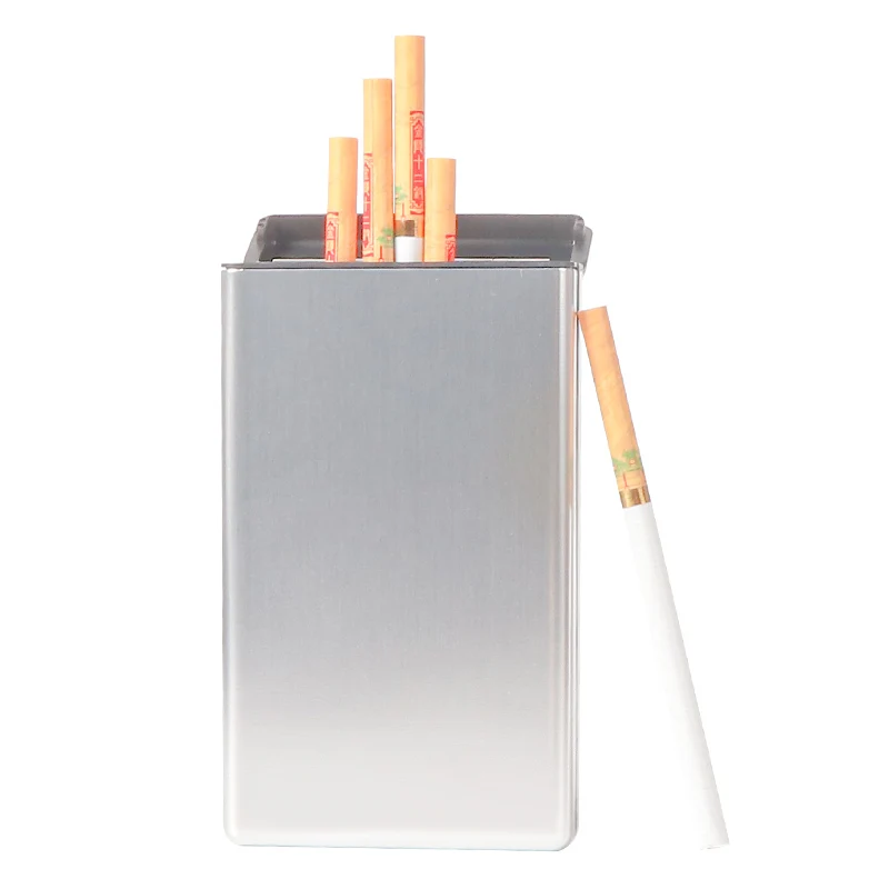 

20 Cigarettes Metal Cigarette Case Tobacco Case Cigar Holder Capacity Pocket Box Holder Portable Storage Container