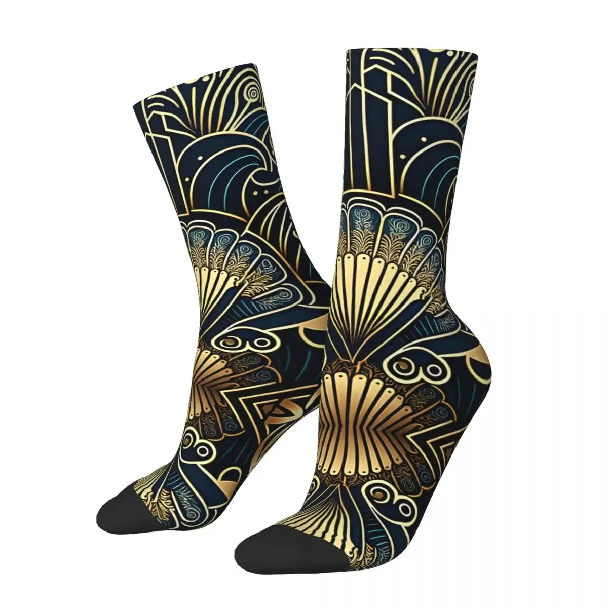 Crazy compression Gatsby's Gardens Sock for Men Vintage Quality Pattern Crew Sock Casual