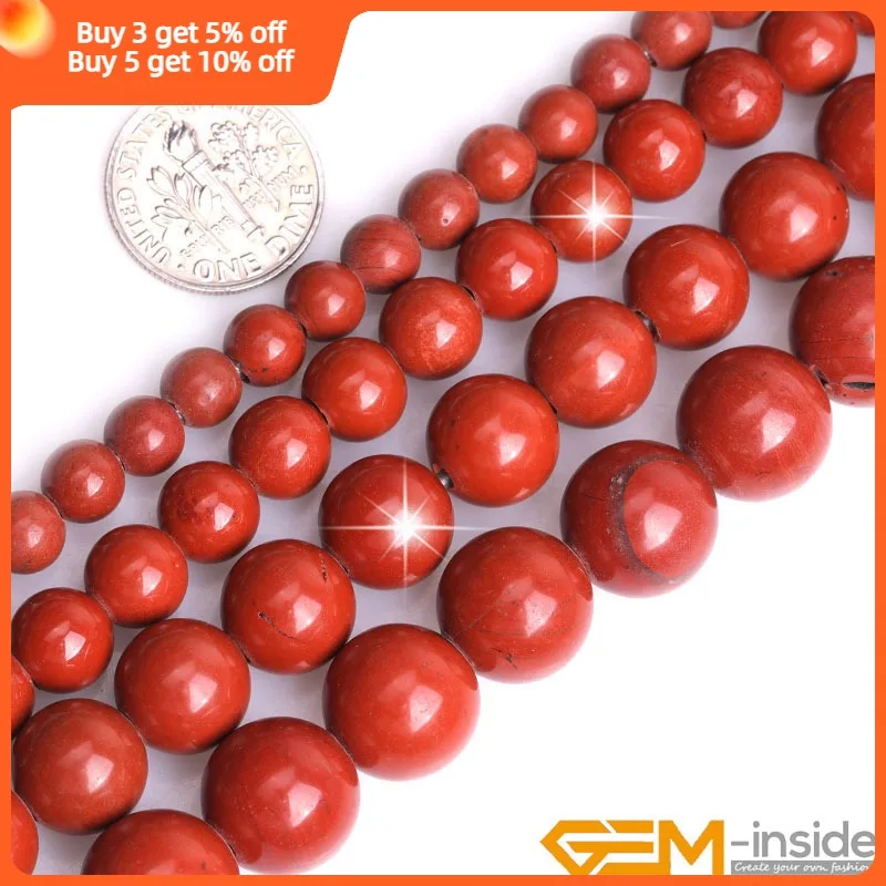 Natural Jaspers 2mm Big Hole Round Loose Beads For Jewelry Making Strand 15 inch DIY Bracelet Necklace Jewelry Bead 6mm 8mm 10mm