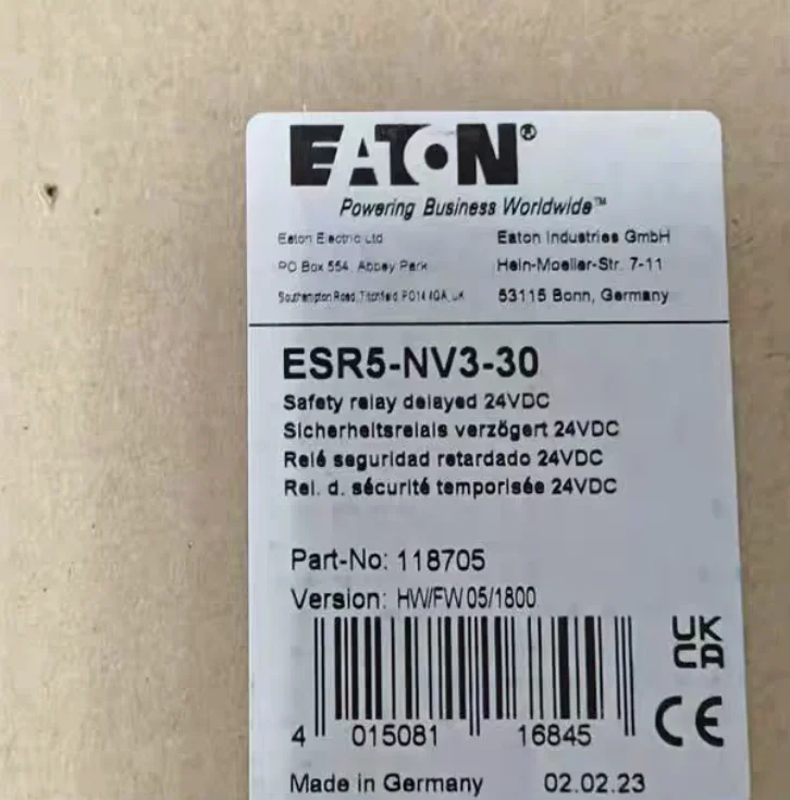 New and original EATON safety relay ESR5-NV3-30