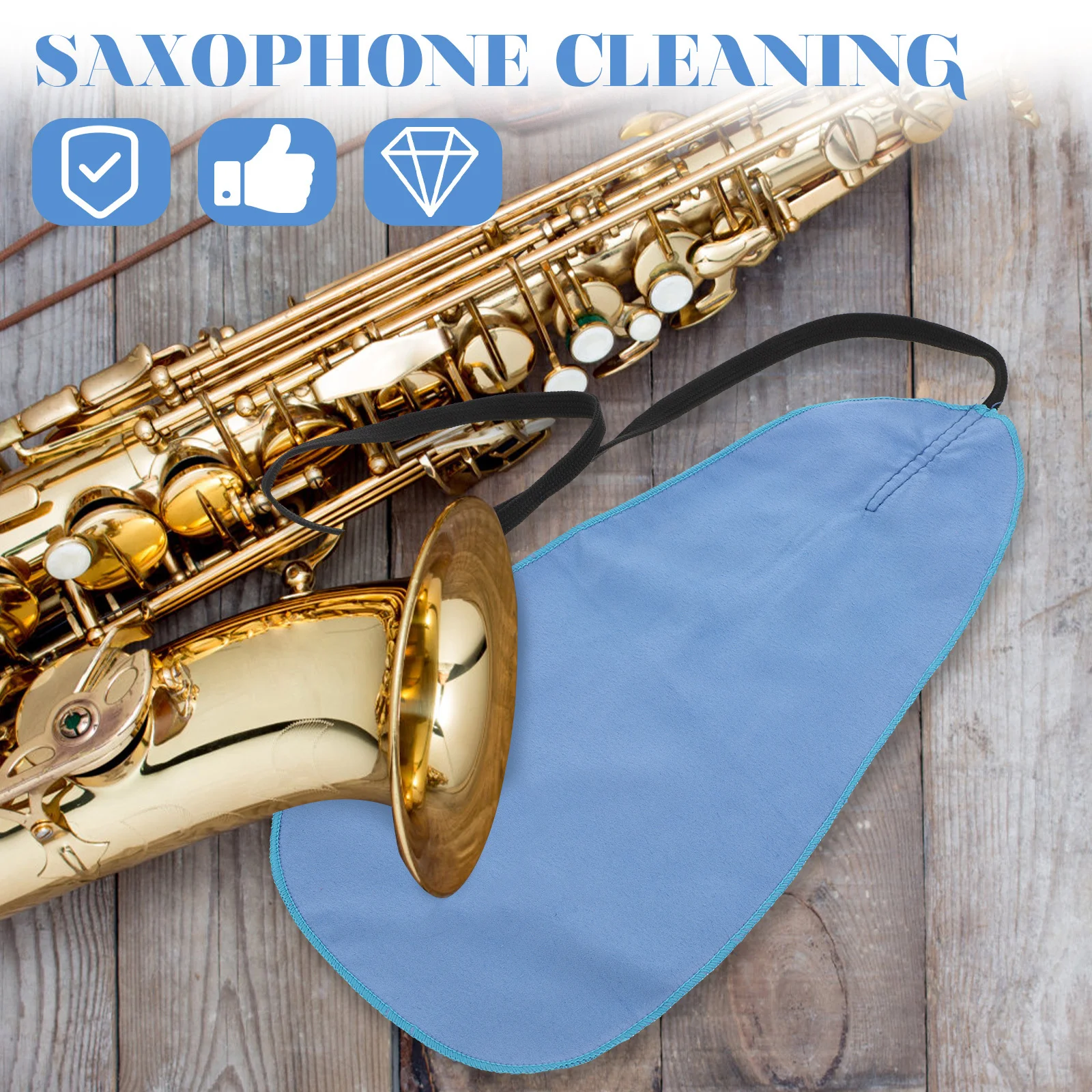 Clarinet Cleaning Cloth Sax Flute Soft Durable Inside Tube Cleaner Wind Instrument Maintenance Tool Wiping Cloth Saxophone