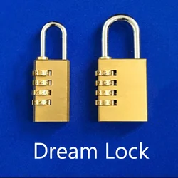 Induction Coded Dream Lock (Brass) Magic Tricks Chosen Number Open Padlock Prediction Magia Magician Close Up Illusions Props