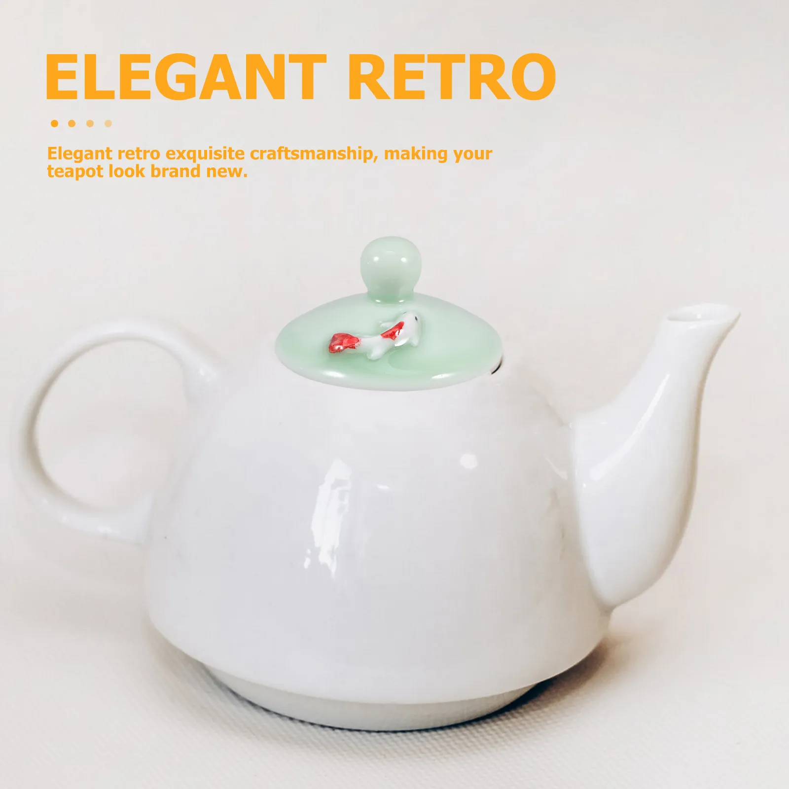 Replacement Lid for Teapot Ceramic Tea Pot Cover Vintage Style Precise Craftsmanship Teapot Spare Parts Tea Kettle Accessories