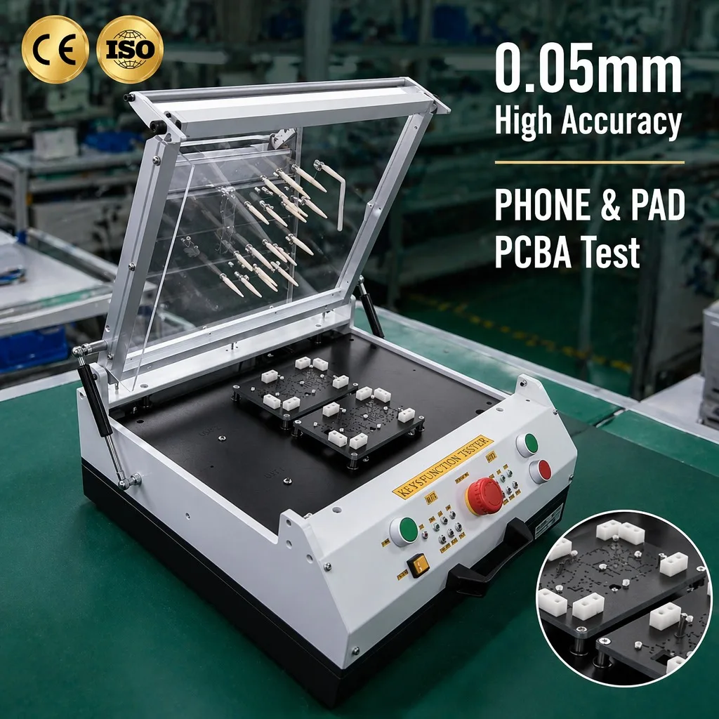 Custom Manual Phone Pad PCBA Functional Test Fixture, Aluminum Alloy Steel Structure