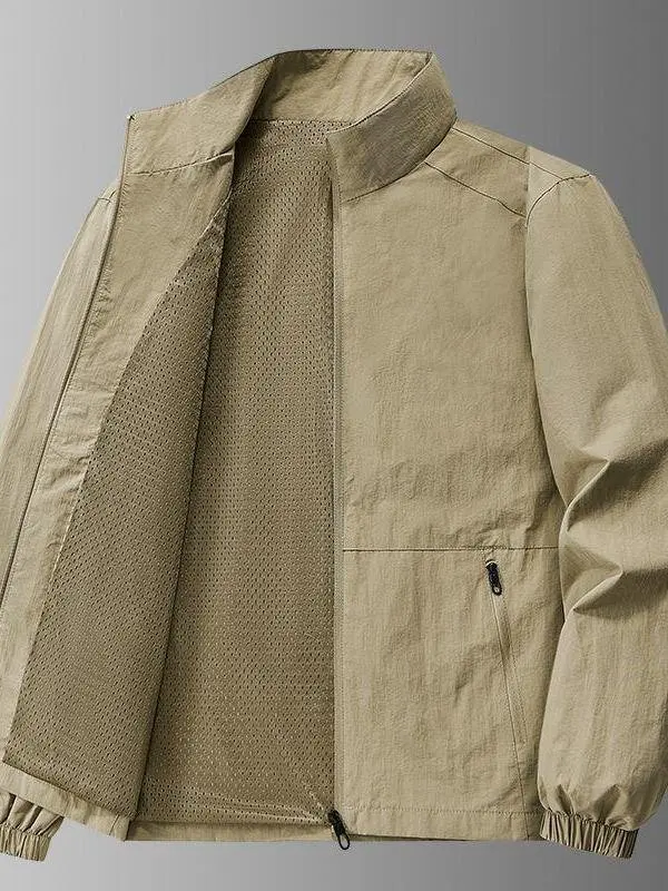 

Мужская повседневная весенне-осенняя свободная куртка с воротником-стойкой, уличная горная камера, велосипедная рабочая одежда, модный топ