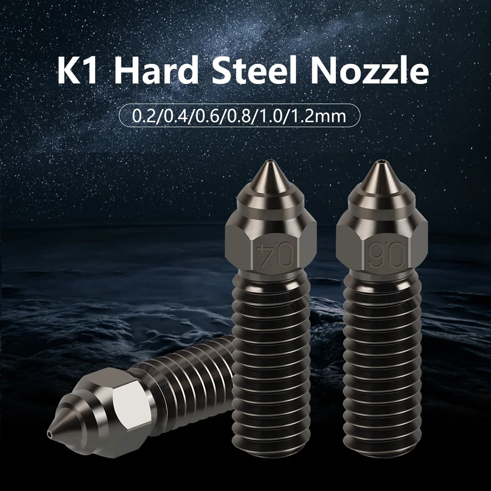 For Creality Ender 3 V3 KE/ K1/ K1/K1C Max Nozzles Hard Steel Copper plated Brass For Genius Pro Vyper K1 Pro Hotend