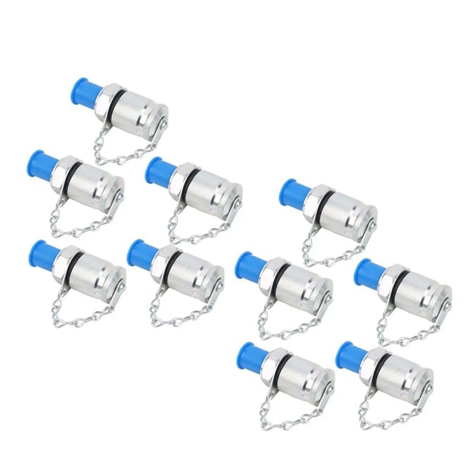 10 Pieces Hydraulic Pressure Test Couplings Kit for Construction Machinery