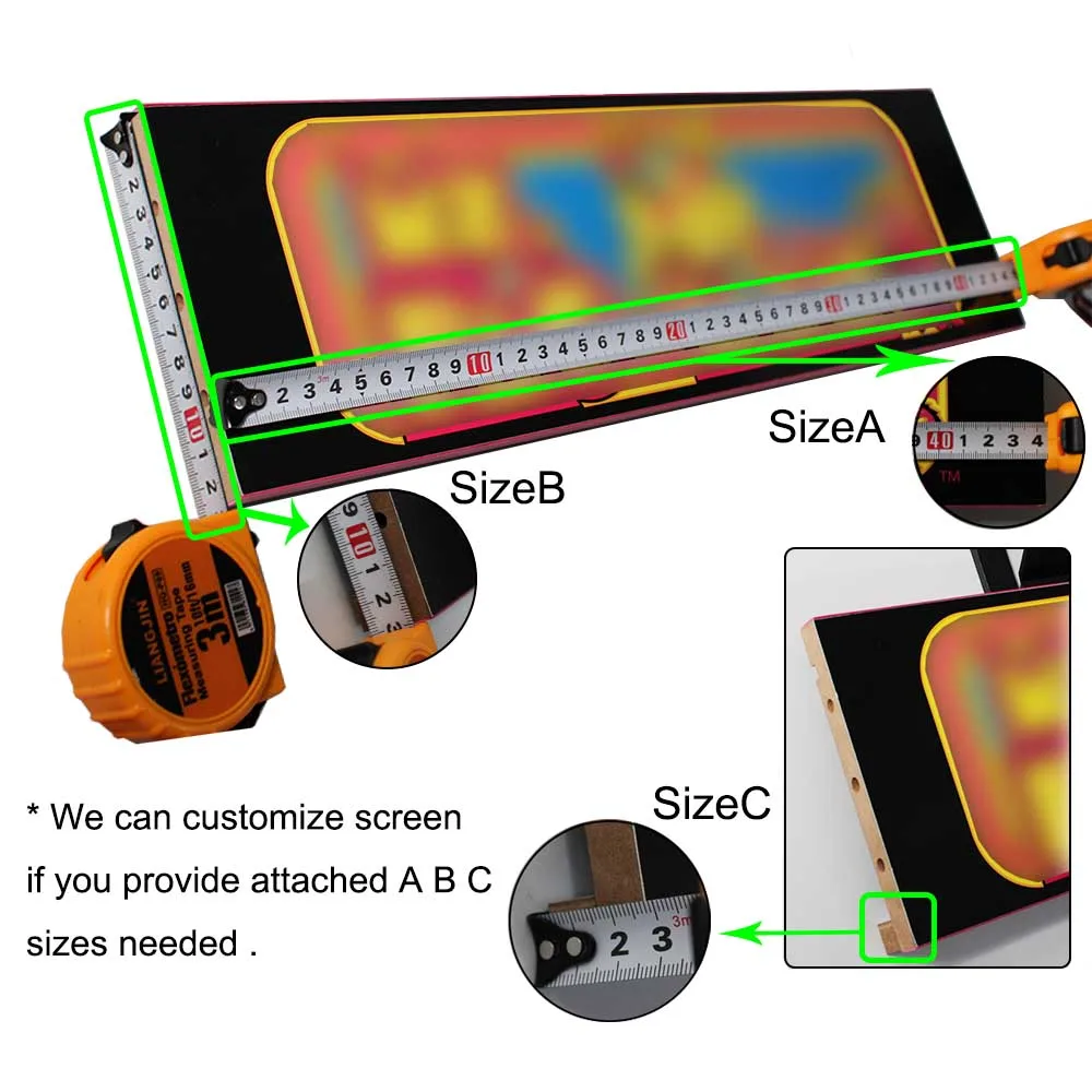 Sparepart Replacement Lcd Car Monitor With 12V Dc Input Vs123Zj01 12.3Inch 1920X720 Lcd Monitor Display Wide Screen For Game