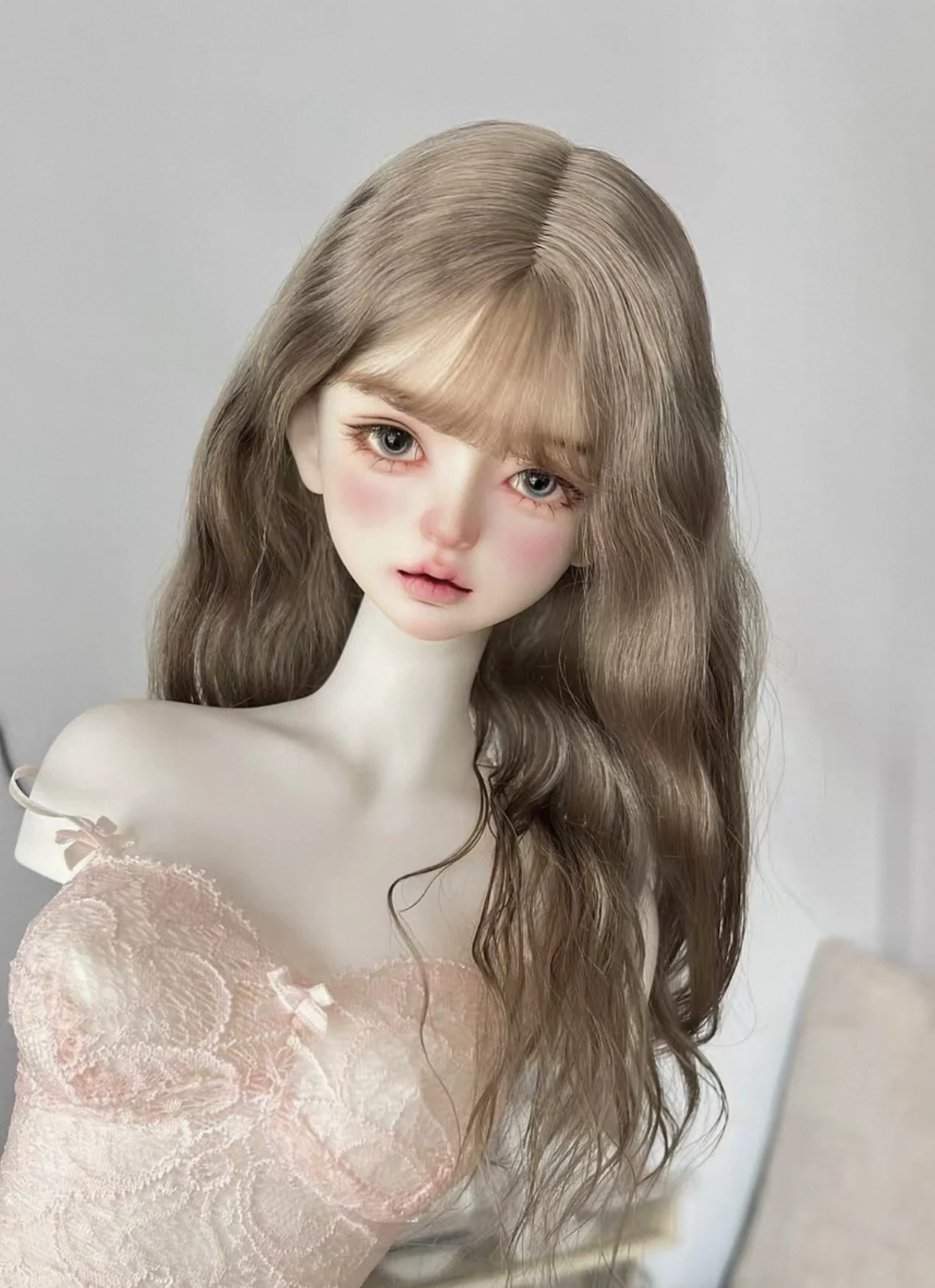 

Hair For Doll 1/6 1/ 4 1/3 BJD Accessories Brown Curly Wig Free Shipping