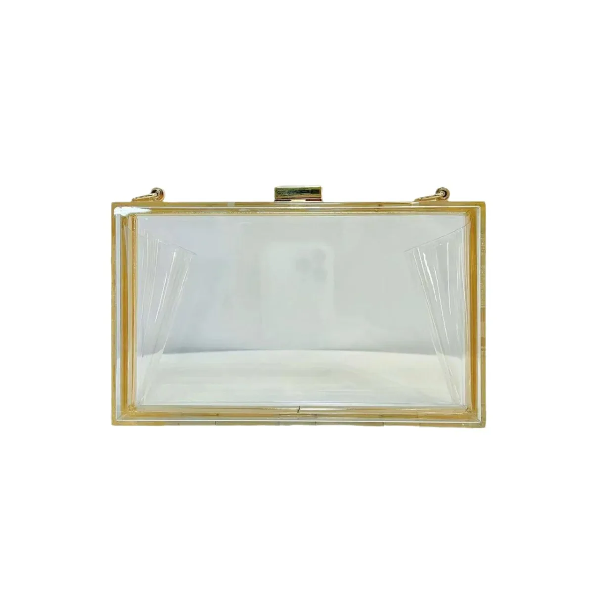 

Acrylic Transparent Small Square Box Bag Shoulder Oblique Span Chain Dinner Women's Bag Jelly Luxury Designer Bags High Quality