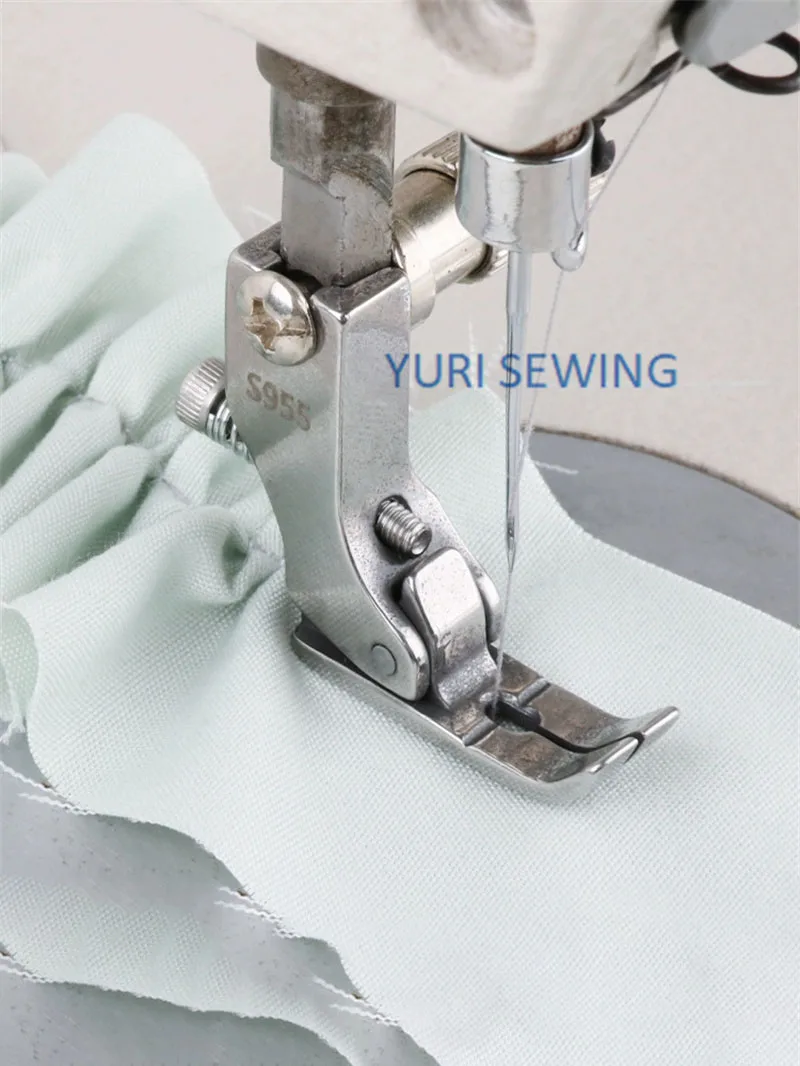 S955 presser foot adjustable wrinkled shrink fold medium thick with shirred lock stitch industrial sewing machine parts