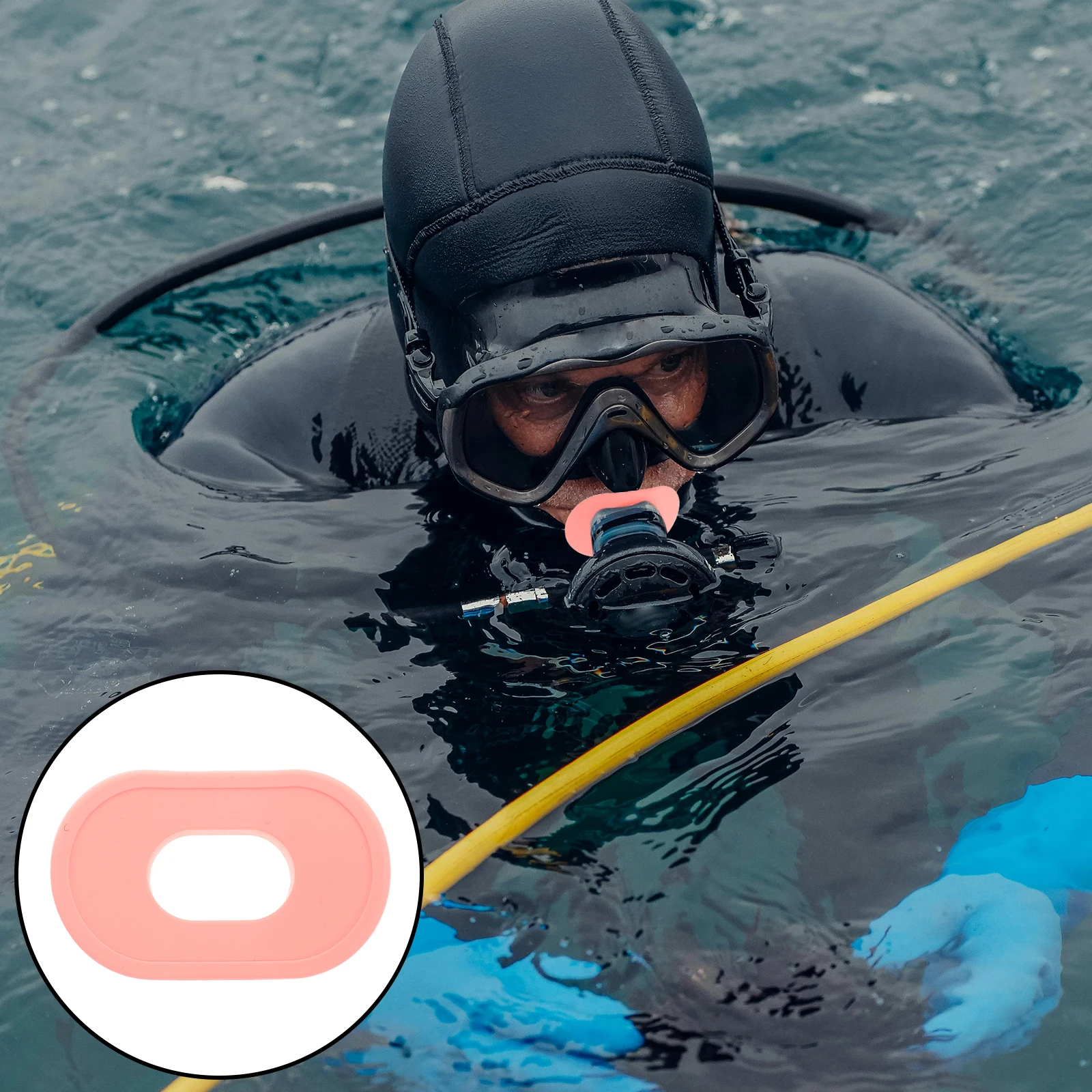 

2pcs Diving Breathing Regulator Scuba Silicone Mouthpiece Lip Protector Black Gel Cover Anti Freeze Sting Proof