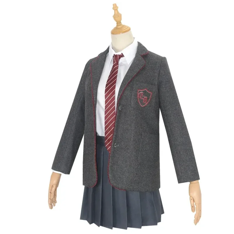 Movie Matilda Cosplay Costume Kids School Uniform Coat Skirt Tie Roald Dahl's Matilda Clothing Halloween School Suits for Girls