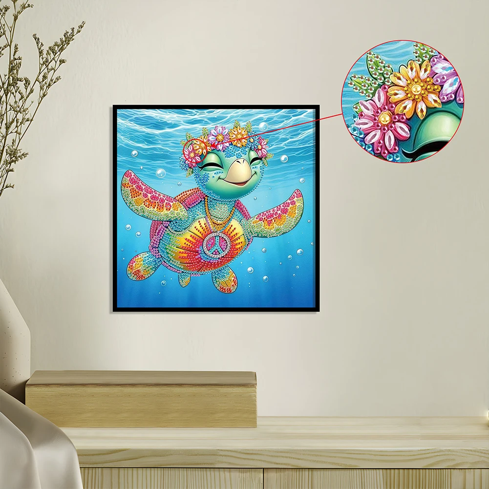 5D DIY Partial Special Shaped Drill Diamond Painting Marine Animal Decoration