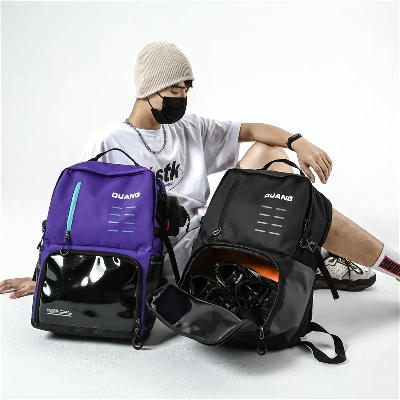 Multi-Zone Sports Fitness Mochila para Homens, Bolsa de Viagem de Rua, Cool Tendência Design Curta Distância, Moda