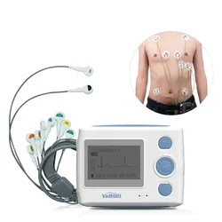 Bluetooth electrocardiogram monitor 12 lead dynamic electrocardiogram 24-hour monitoring heart data storage electrocardiogram ma